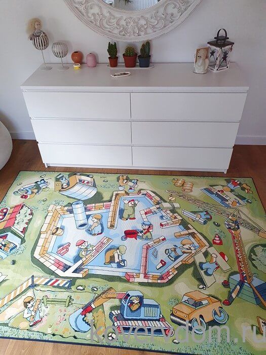 Детский развивающий ковер PTT Sorona Веселая Стройка